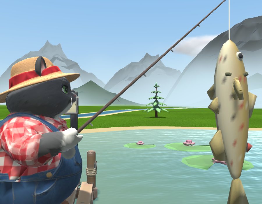 A big speckled trout hanging from the end of Levi’s fishing line beside him on the jetty